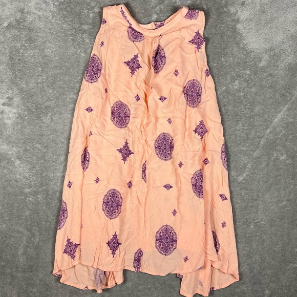 Free People Tunic Womens Small Tree Swing Boho Medallion Hippie Festival Top - Picture 8 of 9